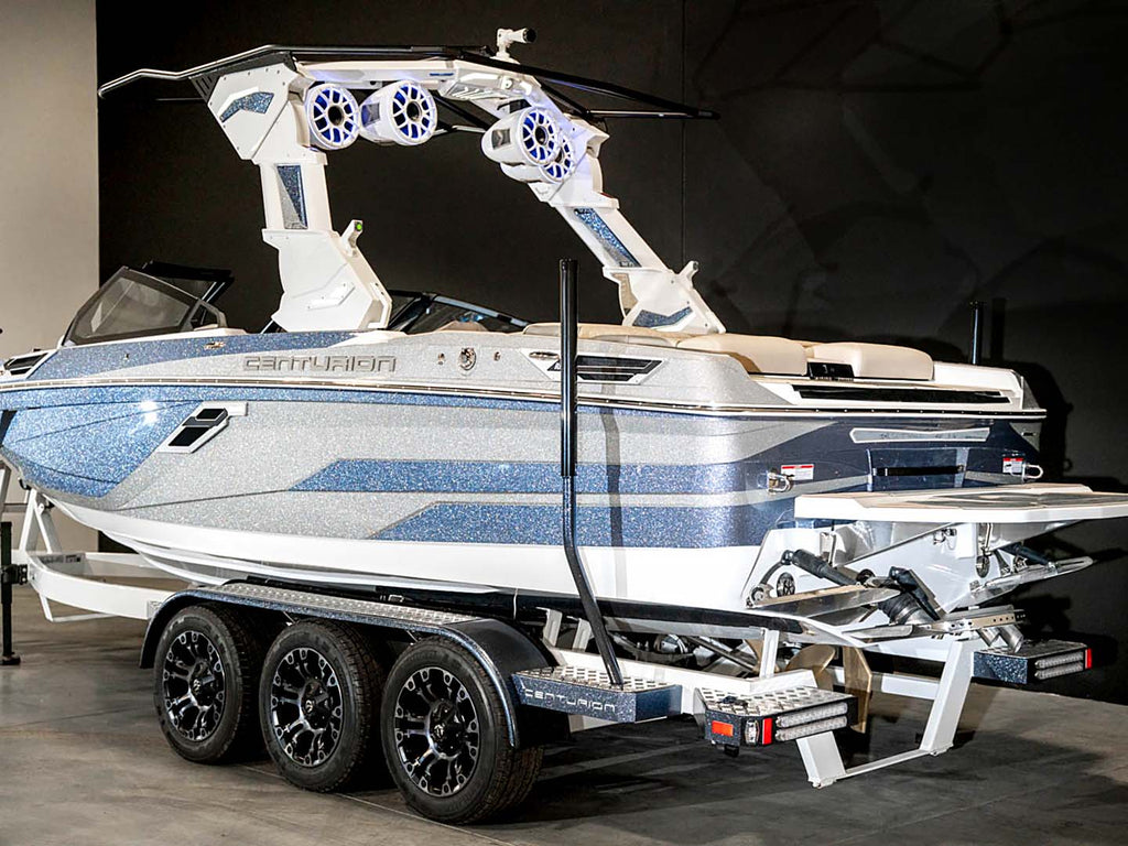 2024 Centurion Ri230 Steel Blue Flake / Silver Flake / White - BoardCo Boats