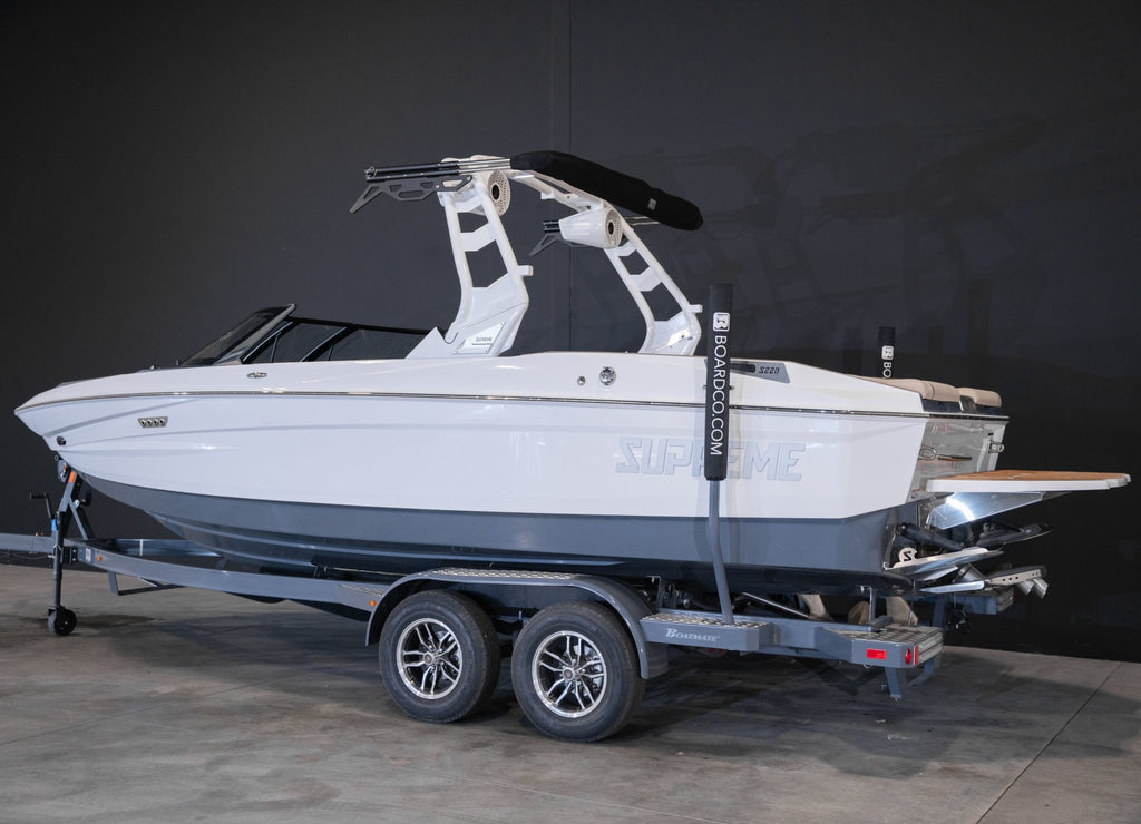 2024 Supreme S220 - White / Gray - BoardCo Boats