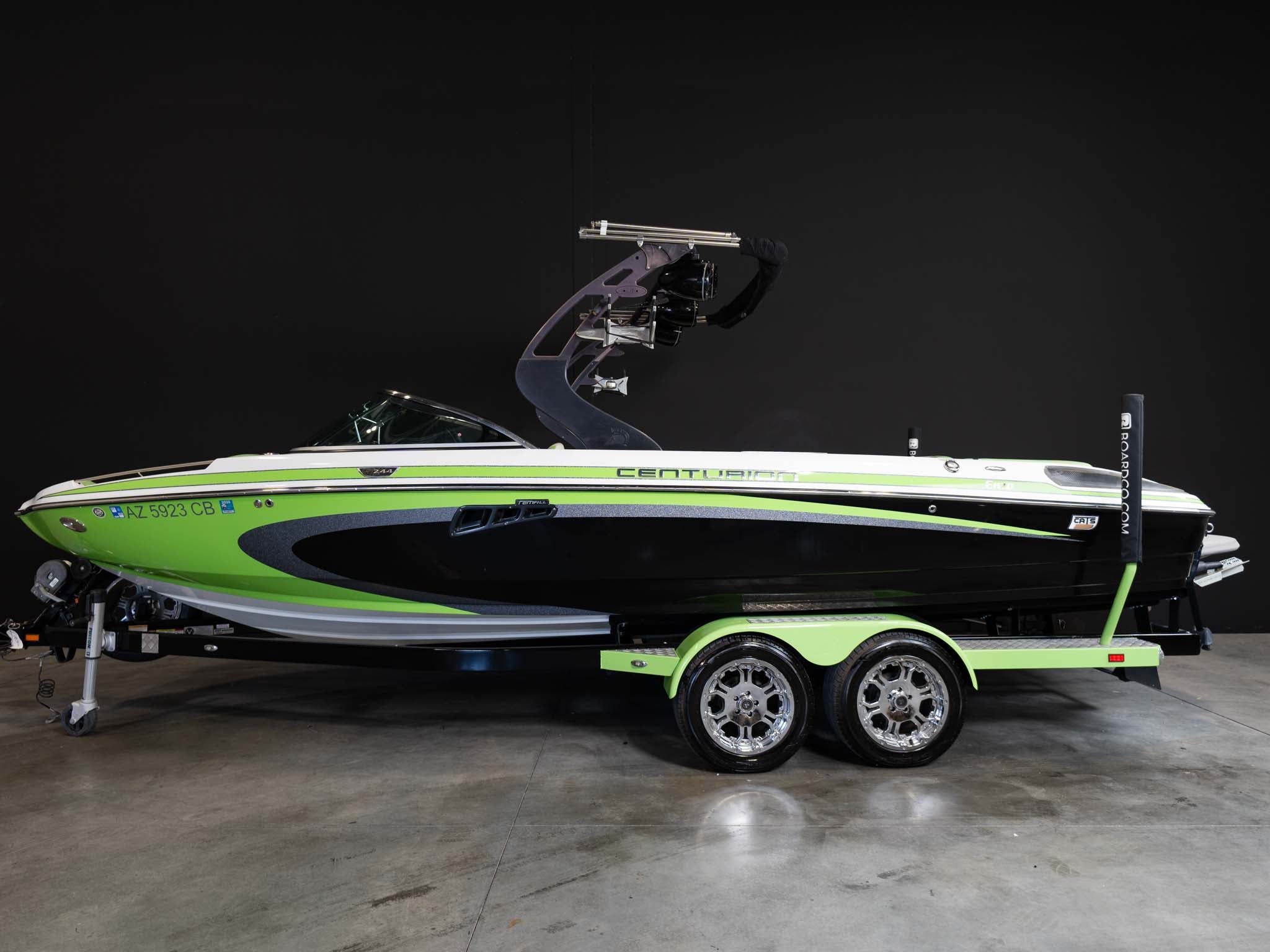 2014 Centurion Enzo SV244 - White / Black / Green - BoardCo Boats