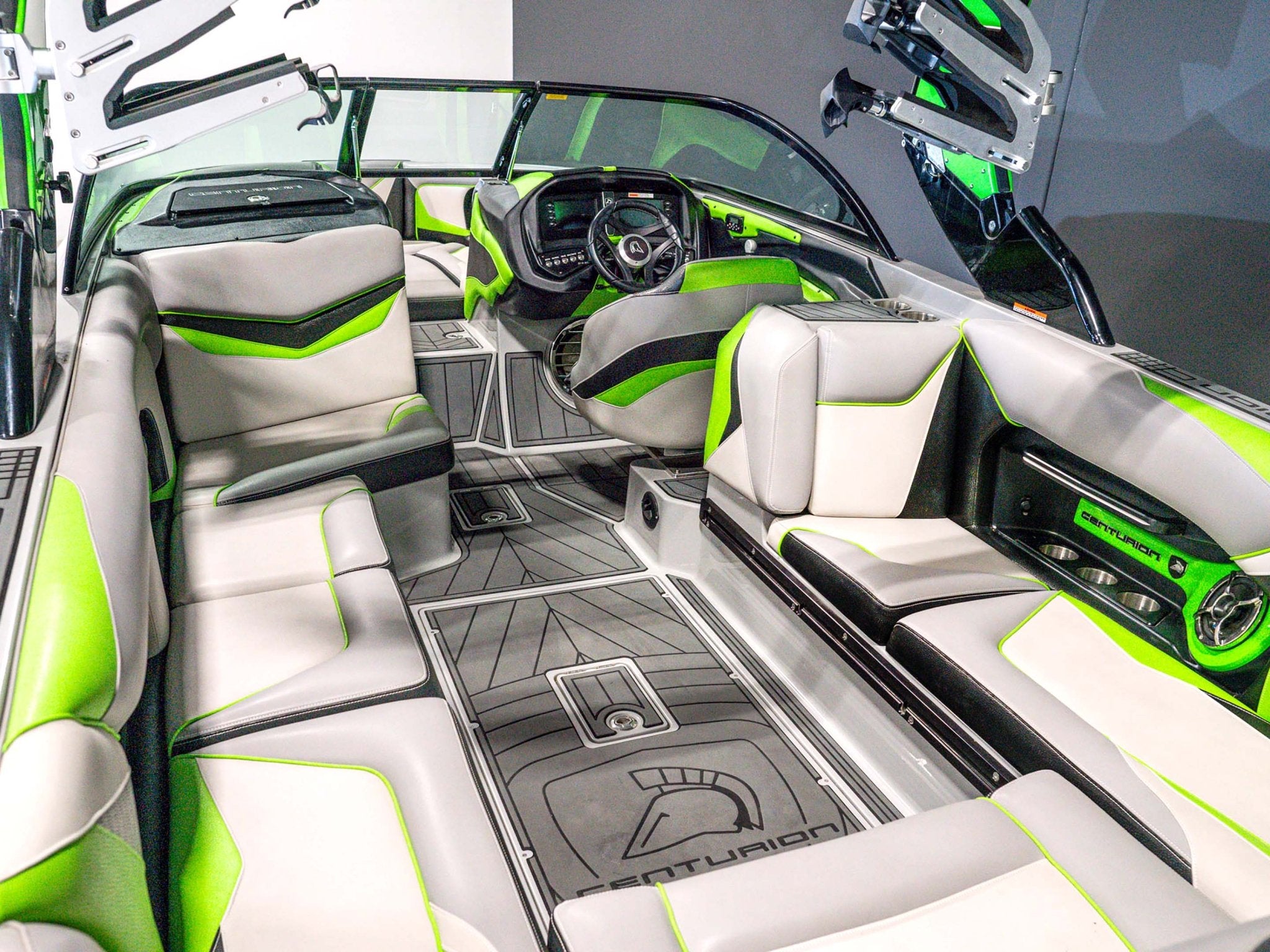 2016 Centurion Ri237 - Onyx Black / Gunmetal Flake / Lime Green - BoardCo Boats