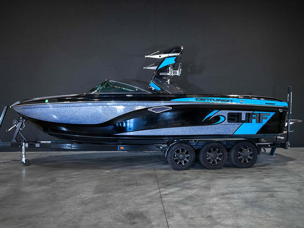2017 Centurion RI257 Electric Blue / Gun Metal Flake / Black - BoardCo Boats