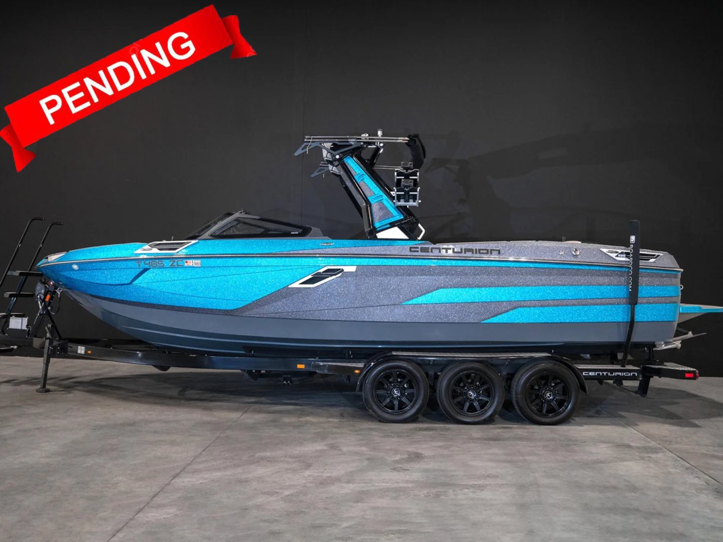 2021 Centurion Ri265 - Gunmetal Flake / Bahama Blue Flake / Charcoal - BoardCo Boats