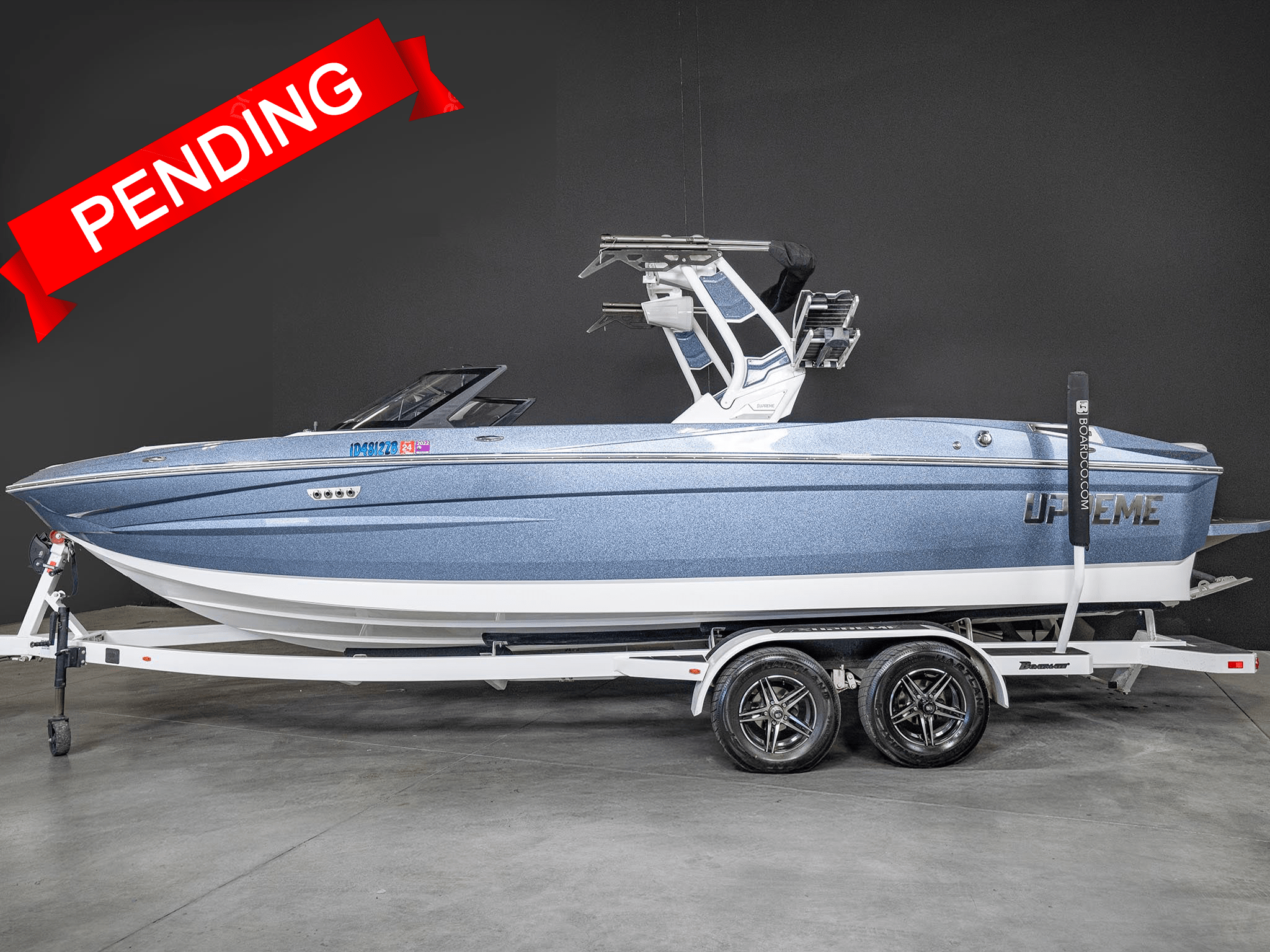 2022 Supreme S240 - Steel Blue / White - BoardCo Boats