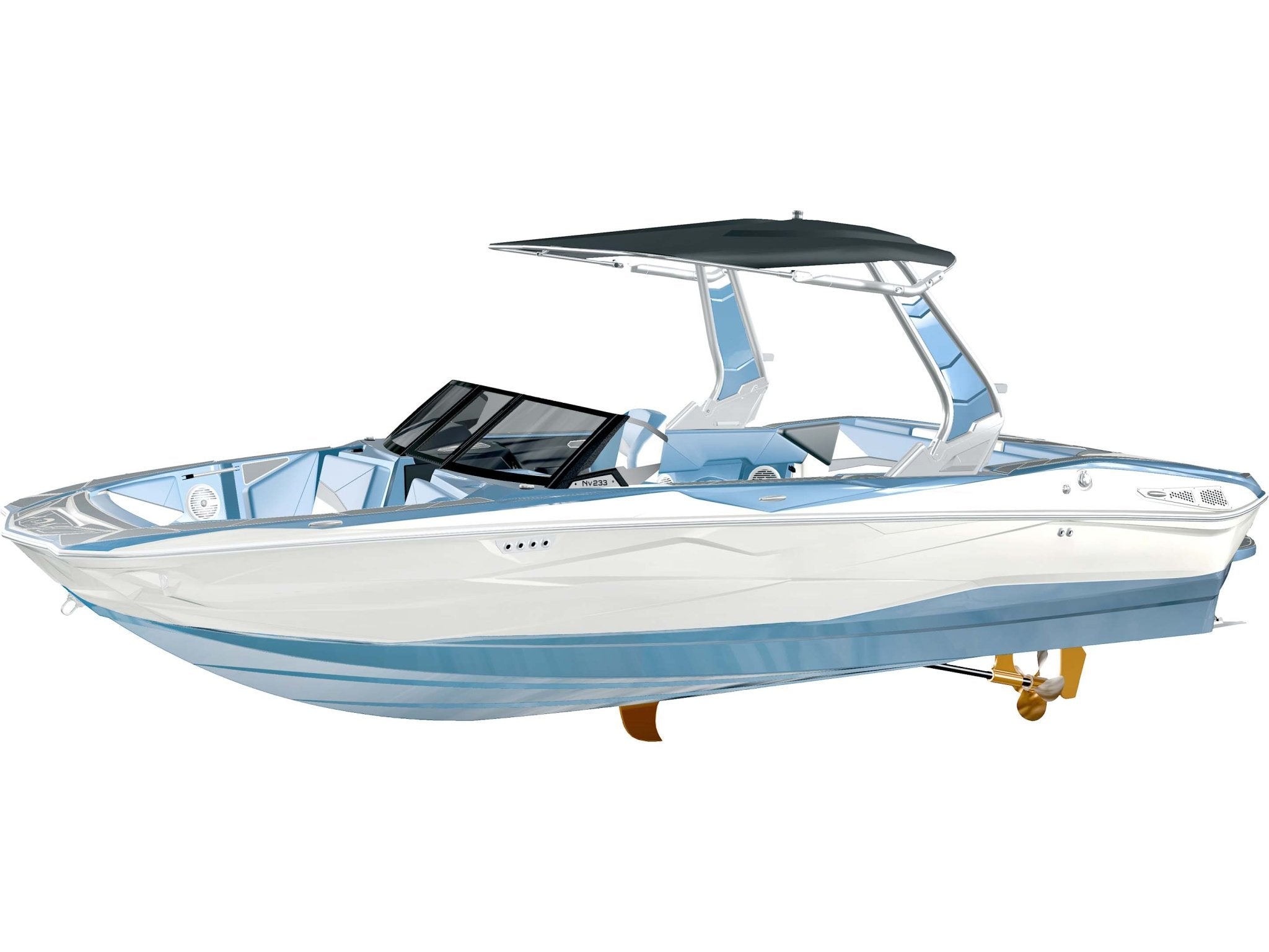 2025 Centurion Nv233 - Mist Blue / White Frost - BoardCo Boats