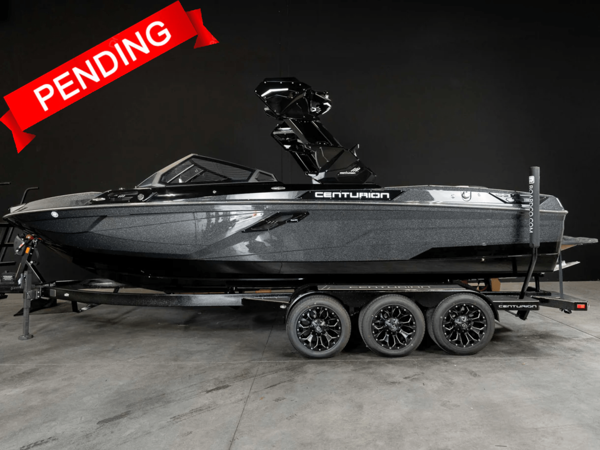 2025 Centurion Ri245 - Black / Black Metal Flake / Light Tan - BoardCo Boats