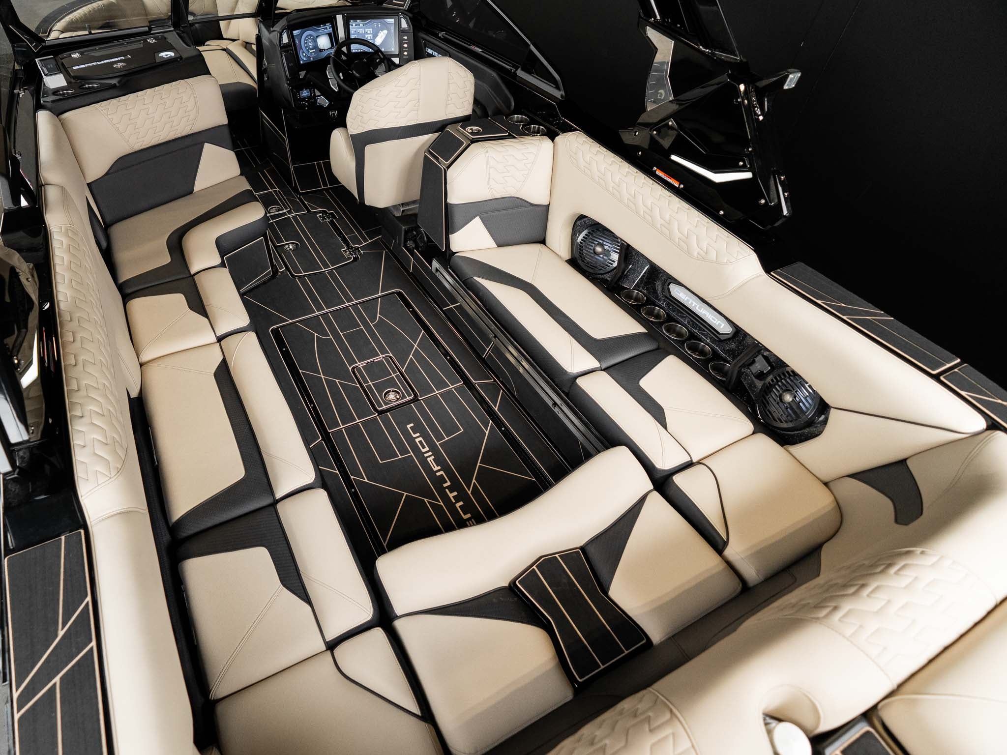 2025 Centurion Ri245 - Black / Black Metal Flake / Light Tan - BoardCo Boats