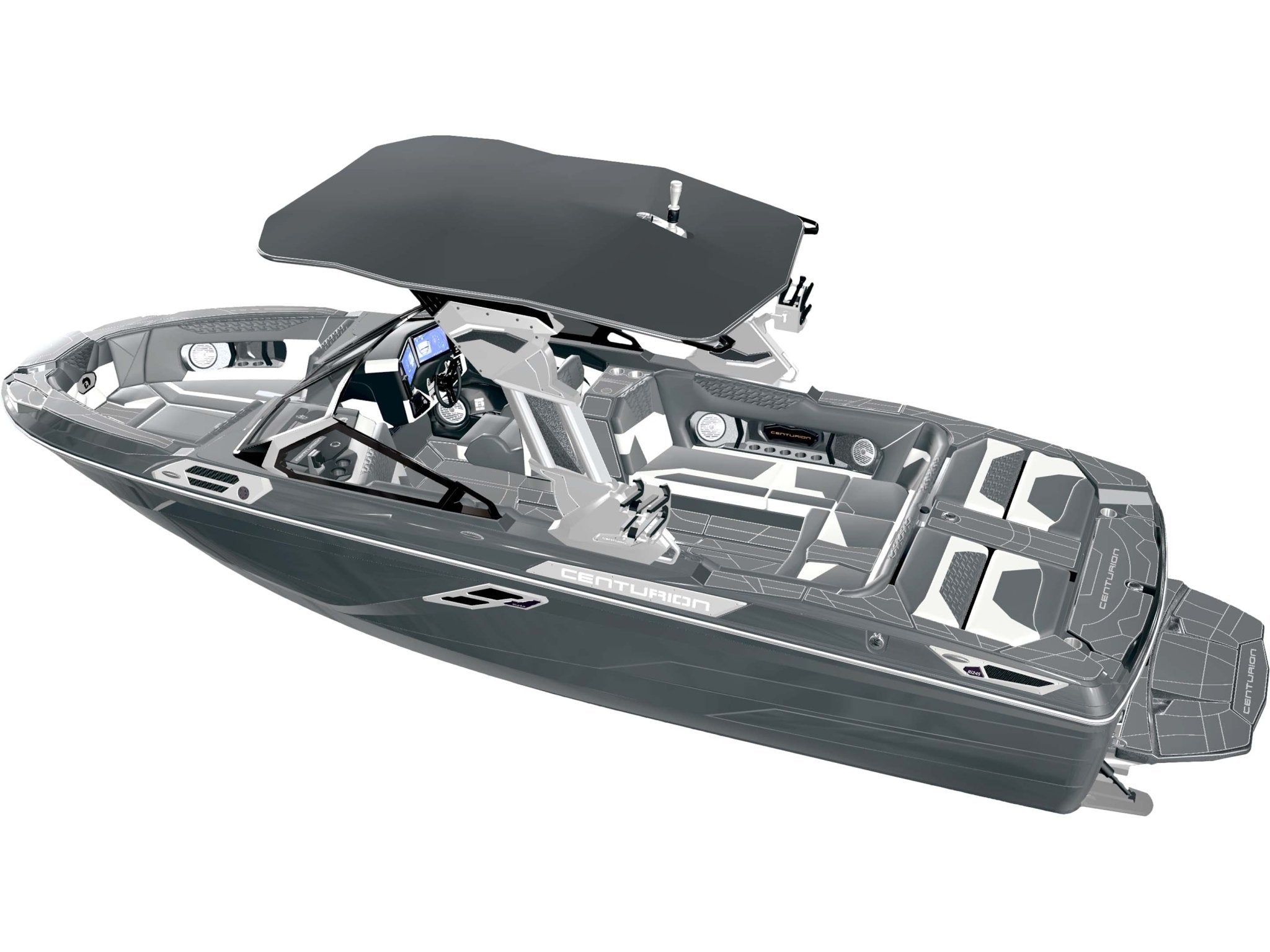 2025 Centurion Ri245 - Charcoal / White - BoardCo Boats