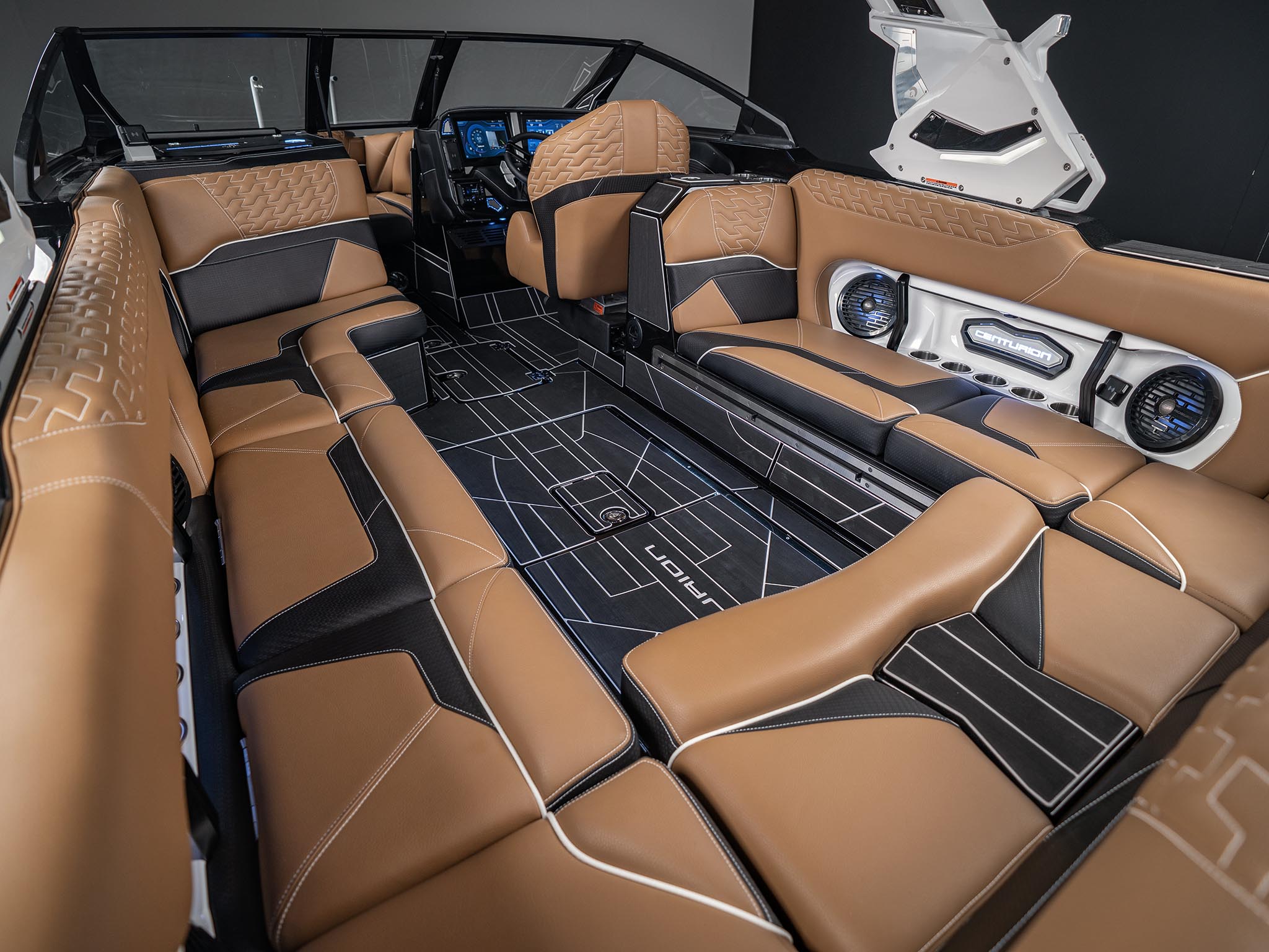2025 Centurion Ri245 - Onyx Black / Black Flake / White Accents - BoardCo Boats