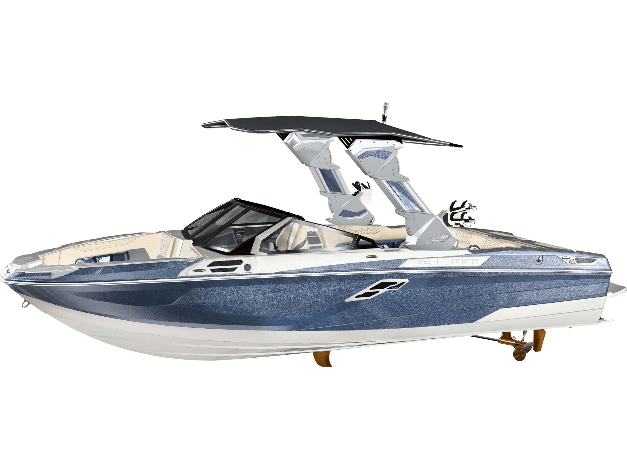 2025 Centurion Ri245 - Steel Blue Flake / White Frost - BoardCo Boats