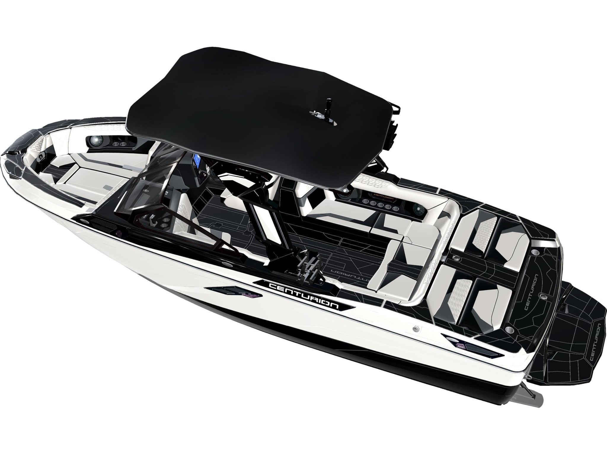 2025 Centurion Ri245 - White Frost / Onyx Black - BoardCo Boats