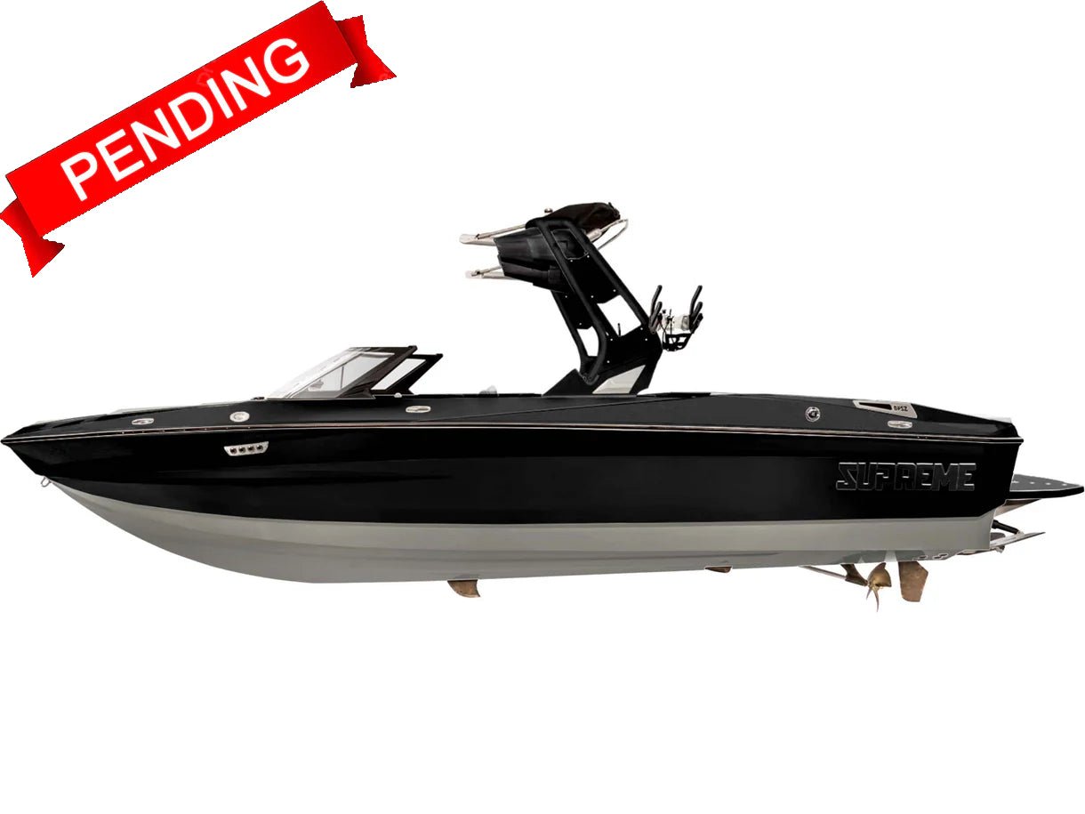 2025 Supreme S240 - Onyx Black Flake / Stone Grey - BoardCo Boats