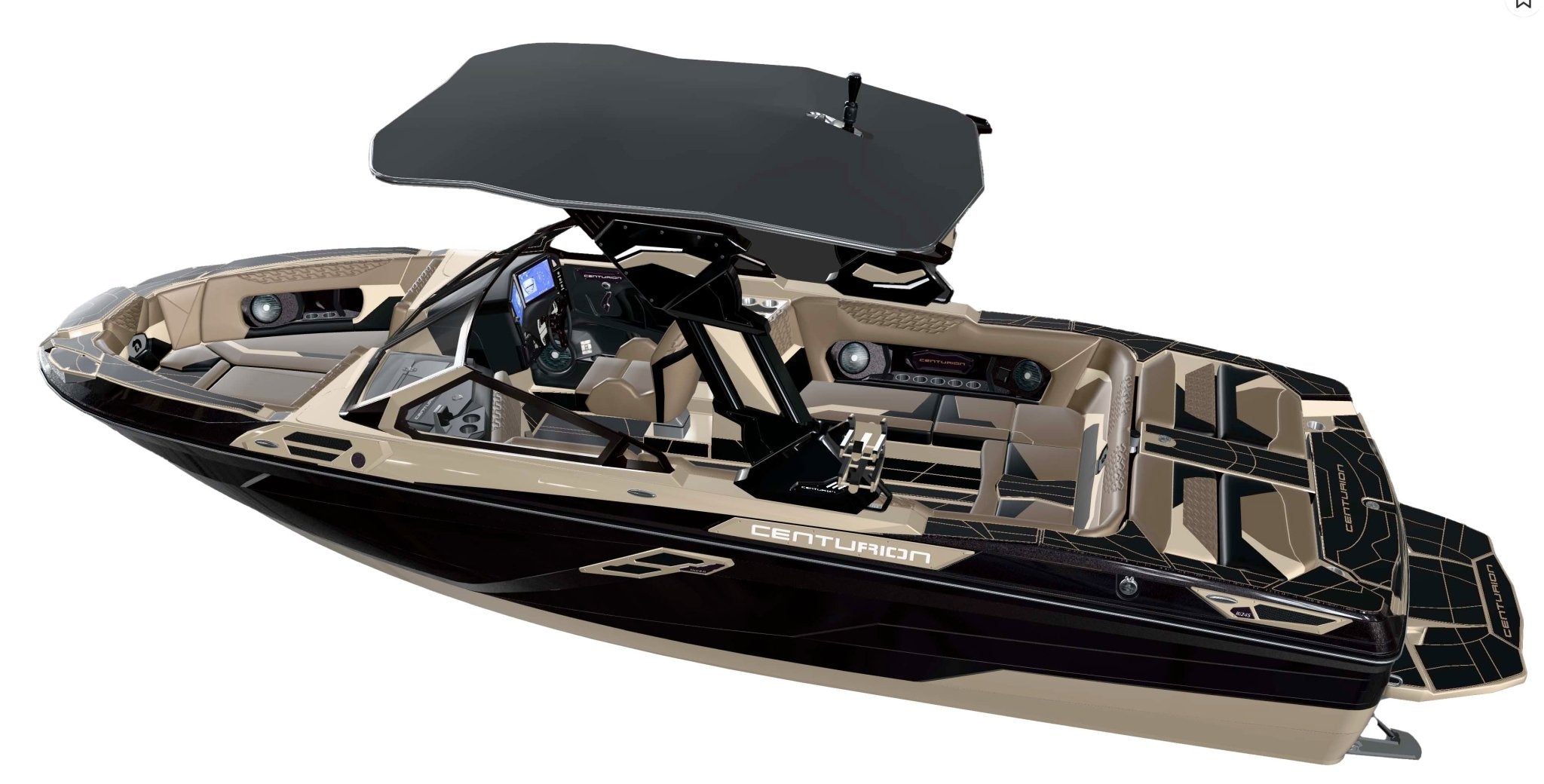 2026 Centurion Ri245 - Black Flake / Tan - BoardCo Boats
