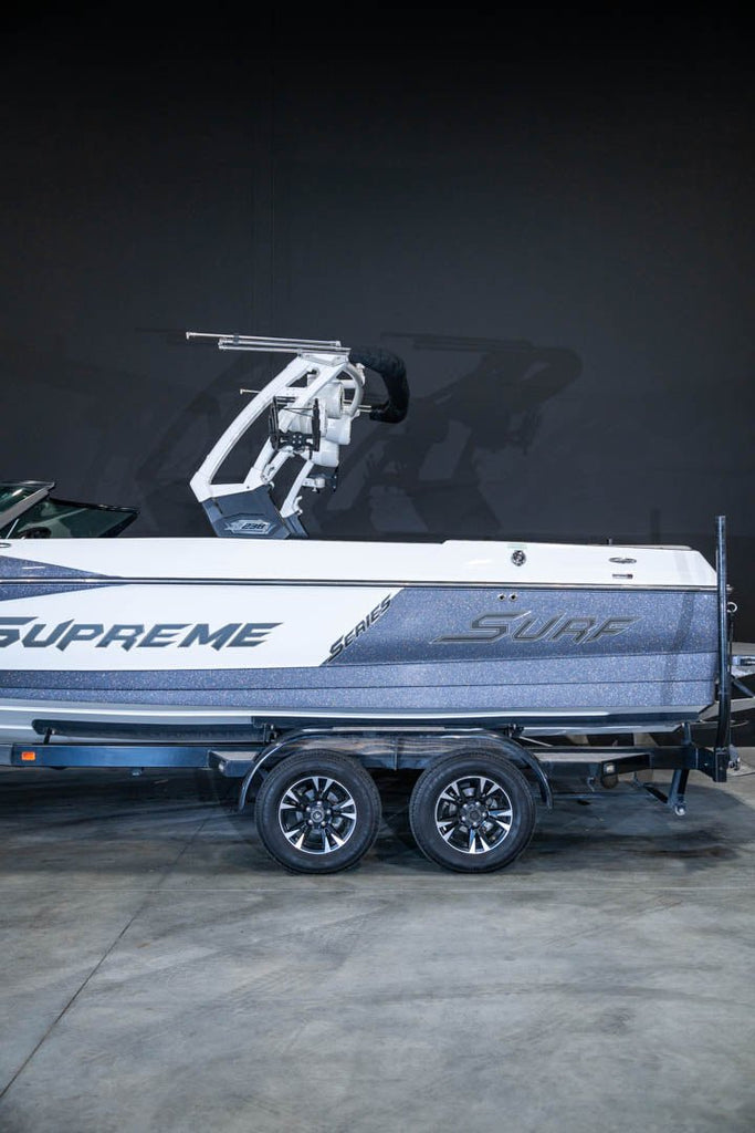 2017 Supreme S238 Gun Metal Flake White - BoardCo Boats