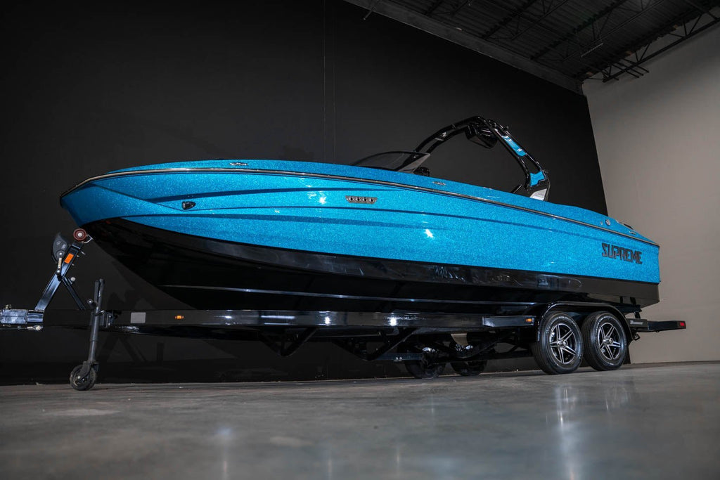2023 Supreme S240 Bahama Blue Flake / Black With Price - BoardCo Boats