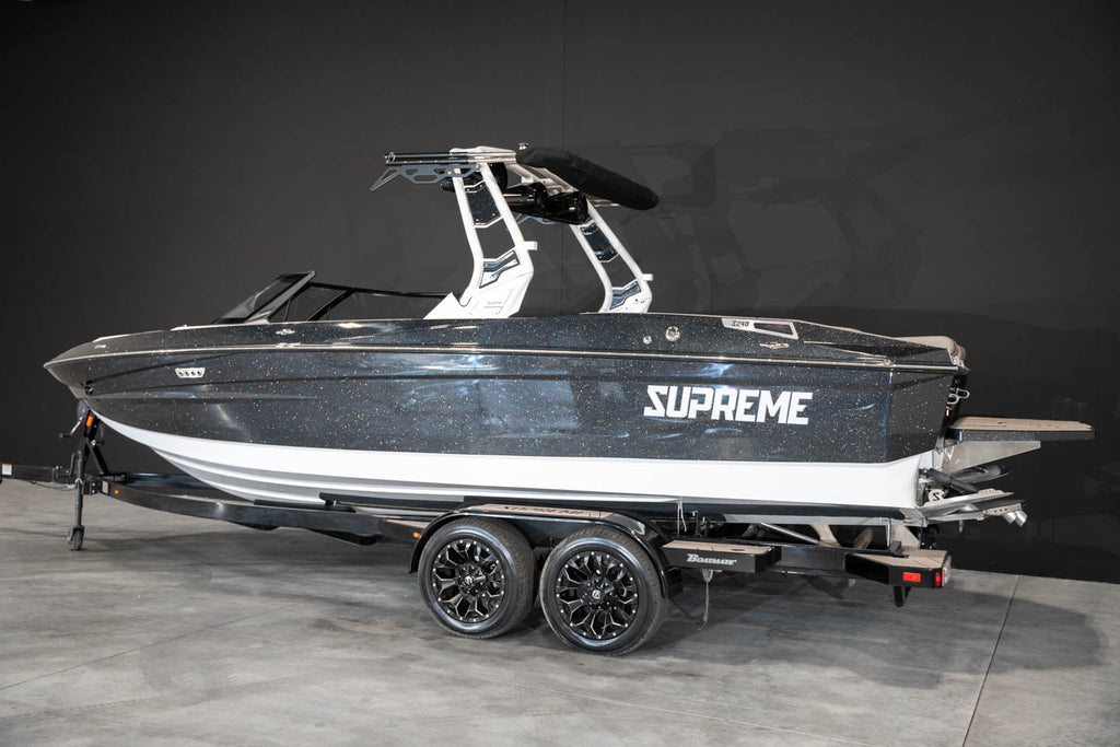 2023 Supreme S240 Black Flake/ White - BoardCo Boats