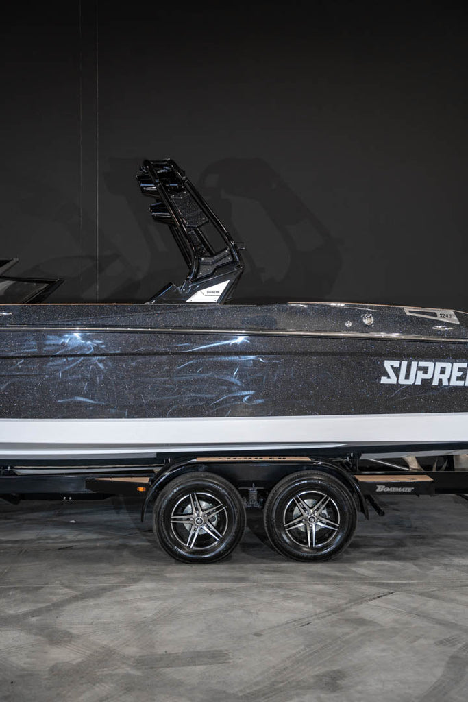 2023 Supreme S240 Black Flake / White With Price - BoardCo Boats