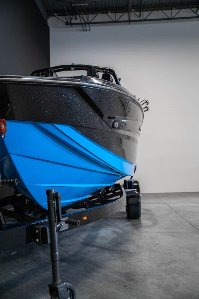2023 Supreme S240 Black MF / Electric Blue - BoardCo Boats